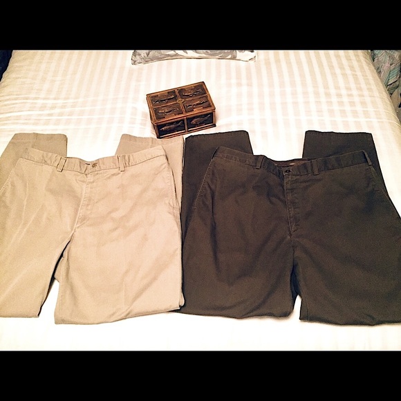 Men’s Savane Flat Khaki Pants Bundle (40W X 32L) - Picture 2 of 14